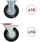 32 Stk. Rollen 125 Mm Vidaxl640462