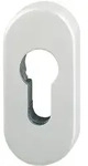 Schutzrosetten Pz Oval Au&szlig;en, 33 X 72 X 10 Mm, Aluminium Silber Eloxiert