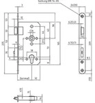 Bmh - Fluchtt&uuml;rschloss 1113 Pzw, 2-flg. Funktion E/en 179, Links, D 65,...