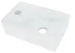 Aloni - Keramik Design Handwaschbecken Wei&szlig; Hahnloch Links 30 X 18,5 X 9,5 Cm