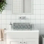 Vidaxl - Aufsatzwaschbecken Grau Blau Rechteckig 46x35,5x13cm Keramik