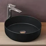 Doporro - Aufsatzwaschbecken Keramik Waschbecken Rund Waschschlae 40x40x13 Cm