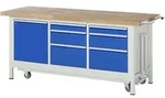 Werkbank Mit Absenkbarem Fahrgestell Modell 8570 B 2000 X T 700 X H 880mm - Rau