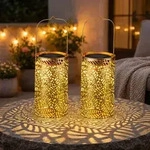 Led Solarleuchte Lichteffekt Solarlaterne Bl&auml;ttermuster Gartenleuchte Solar,...