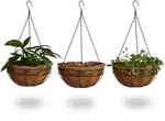 Relaxdays - 6 Tlg. Blumen Set, 3 Blumenhaken Mit Tier-motiven, Blumenampel, 3