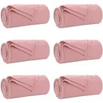 Wohndecken 6 Pcs Rosa 200 X 150 Cm Fleece Vidaxl