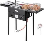 Vevor Propan-fritteuse Outdoor Gewerbliche Fritteuse Mit 2 Tanks (9 L X 2),