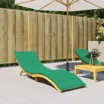 Sonnenliegen-auflage Gr&uuml;n 200x50x3 Cm Oxford-gewebe Vidaxl
