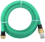 Saugschlauch Mit Messing-anschl&uuml;ssen Gr&uuml;n 1,1" 3 M Pvc Vidaxl