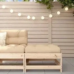 Gartenhocker Mit Kissen Massivholz Kiefer Vidaxl