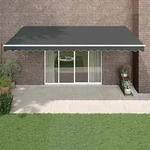 Vidaxl Markise Einziehbar Anthrazit 5x3 M Stoff Und Aluminium