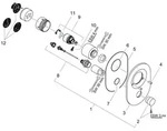 Hansgrohe Umr&uuml;stset-wannenmischer Up, Lo.abst. 72mm, Mit Zugknopf, Chrom