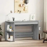 Schreibtisch Grau Sonoma 140x50x75 Cm Holzwerkstoff Vidaxl