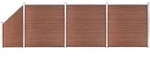 Vidaxl - Wpc Zaun-set 3 Quadrate + 1 Schr&auml;ge 619x186 Cm Braun