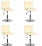 Esszimmerst&uuml;hle 4 Stk. Drehbar Creme Stoff Vidaxl