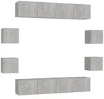 8-tlg. Tv-schrank-set Betongrau Holzwerkstoff Vidaxl