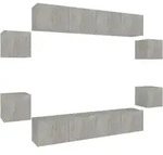 8-tlg. Tv-schrank-set Betongrau Holzwerkstoff Vidaxl