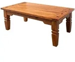 Massivmoebel24 - Couchtisch Akazie 135x75x40 Honig Lackiert Oxford 0429