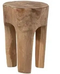 Massivmoebel24 - Hocker Teak Wurzel 30x30x40 Natur Lackiert Unika 154