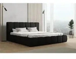 Polsterbett Doppelbett Giulia 140x200cm Stoff Magic Velvet Schwarz