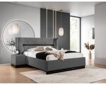 Fun Moebel - Polsterbett Doppelbett Set.1 Hamilton 160x200cm Stoff Magic Velvet