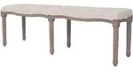 Bank Leinen Massivholz 150 X 40 X 48 Cm Cremewei&szlig; Vidaxl