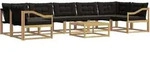 Outdoor-sofagarnitur 8 Pcs Wei&szlig; Und Schwarz 79 X 79 X 37 Cm Vidaxl