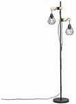 Land Stehlampe Schwarz Mit Holz 2-licht - Chon