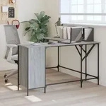 Schreibtisch Grau Sonoma 141x141x75 Cm Holzwerkstoff Vidaxl