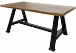 Esstisch Altholz 160x90x76 Mehrfarbig Lackiert Industrial 84