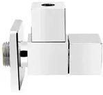 Asw - Design-eckventil 108688 Messing Verchromt, Kantige Bauform, 1/2' X 10 Mm