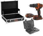 Black+decker Akku 2-gang Schlagbohrschrauber Schraubendreher 40nm 1,5ah 18v 21000