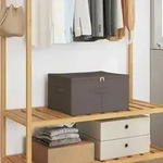 Vidaxl Storage Box Grey 43 X 34 X 23 Cm Non-woven Fabric