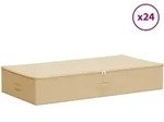 Aufbewahrungsbox 24 Pcs Creme 100 X 50 X 18 Cm Vliesstoff Vidaxl