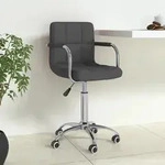 Vidaxl Swivel Office Chair Dark Grey Fabric