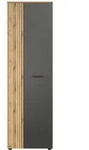 Ebuy24 - Esteban Kleiderschrank Grau, Eiche Dekor.
