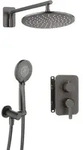 Unterputz-duschset, Mit Mischbox Regen, Titanium