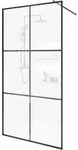 Duschabtrennung Esg-glas Baki Schwarz 6 Raster Gr&ouml;&szlig;e: 110 X 200 Cm...
