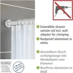 Wenko Teleskop-duschstange Luz 70 - 115 Cm, Wei&szlig;, Ausziehbare Duschvorhangstange Aus