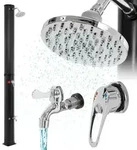 Ml-design Solardusche 35 L 217cm Eckig Mit Fu&szlig;dusche Und Regenduschkopf,...
