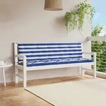 Gartenbank-auflagen 2 Stk. Blau & Wei&szlig; Gestreift Oxford-gewebe Vidaxl