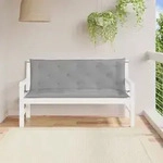 Gartenbank-auflagen 2 Stk. Grau 150x50x7 Cm Oxford-gewebe Vidaxl