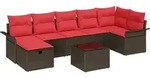 Gartensofa-set Mit Kissen Mit Speicher 8 Pcs Poly Rattan Vidaxl