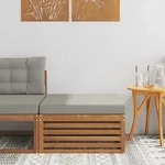 Vidaxl Outdoor Footstool Solid Acacia Wood Natural