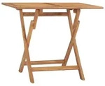 Klappbarer Garten-esstisch 90x60x75 Cm Massivholz Teak Vidaxl 311350