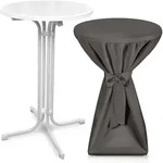 Outdoor Stehtisch Bellini, Klappbar, &Oslash;60cm, Anthrazit, Mit Husse