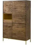 Highboard Mango 111x45x175 Braun Ge&ouml;lt Chicago 109