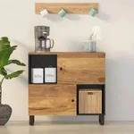 Sideboard Mit 2 T&uuml;ren 80x33x75 Cm Massivholz Mango Vidaxl