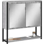 Bad-spiegelschrank Grau Sonoma 60x16x60 Cm Holzwerkstoff Vidaxl