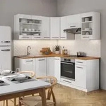Vicco - Eckk&uuml;che Fame-line, Wei&szlig;/wei&szlig; Hochglanz, 190 X 160 Cm Ohne Arbeitsplatte
